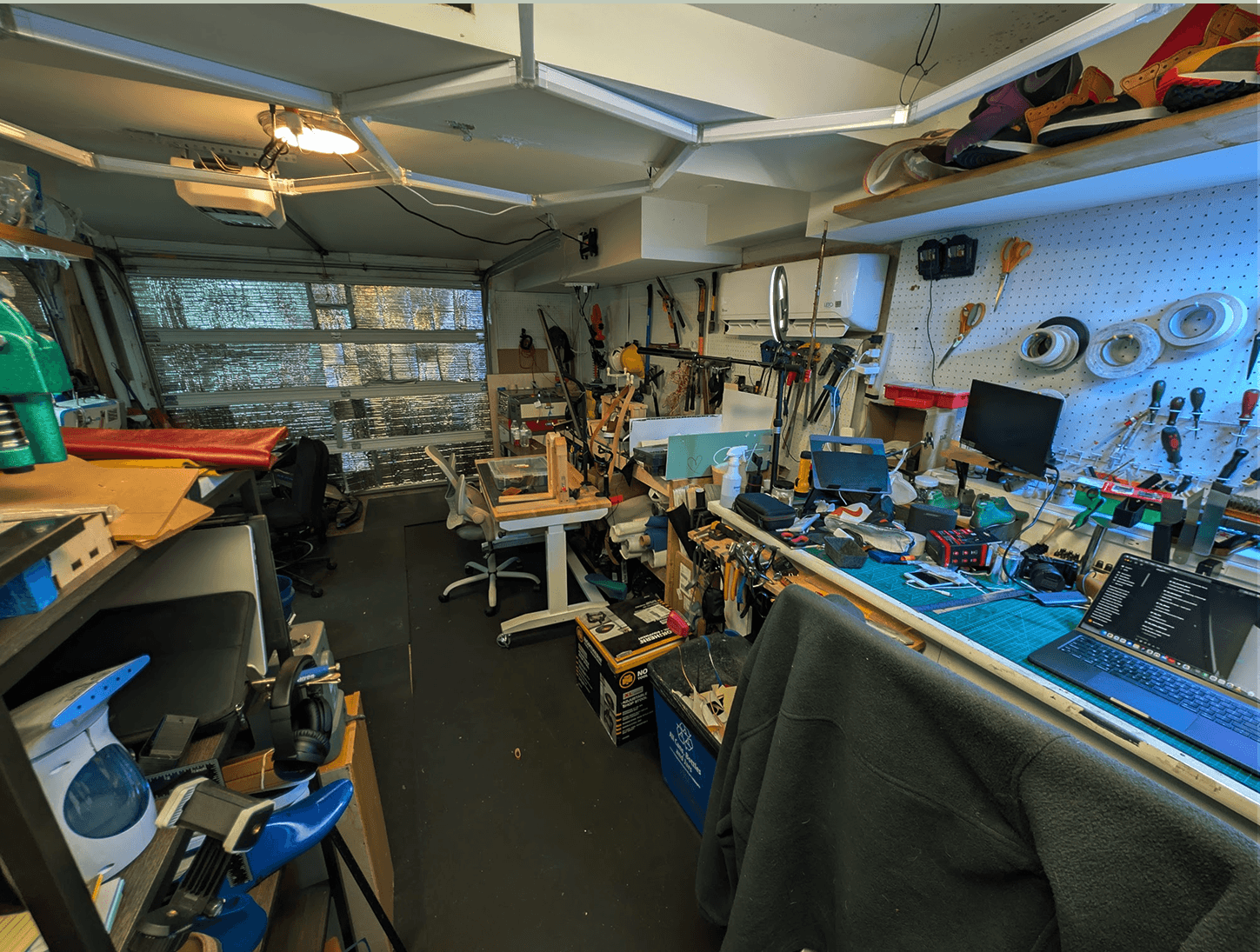 Inside the DAK Leather studio in Darnestown, Maryland