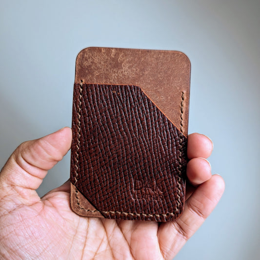 Vertical Card Wallet with Slanted Pockets